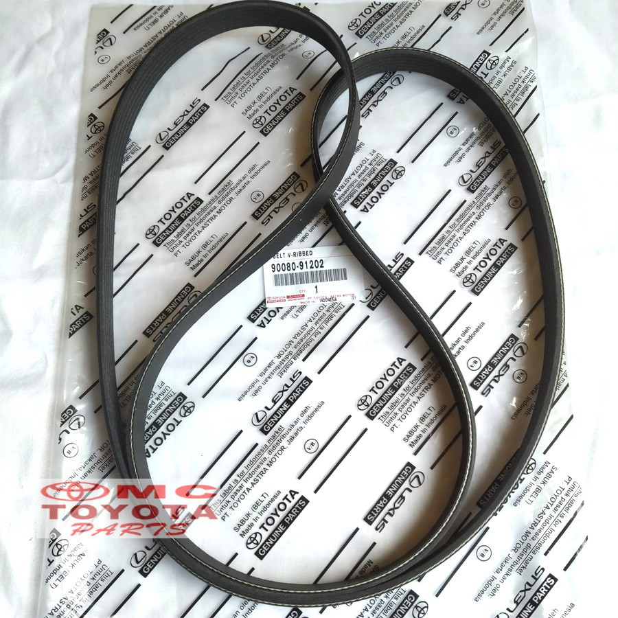Tali Kipas Fan Belt Van Belt V Belt Fanbelt 6PK1890 Corolla Altis Original 90080-91202 / 6-PK-1890
