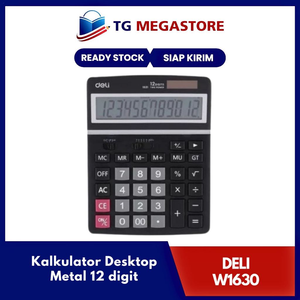 

Kalkulator Deli Desktop Metal 12 digit - W1630