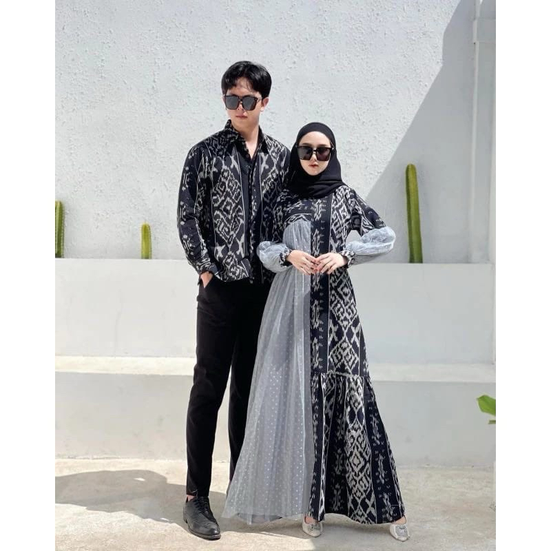 gamis tenun raya couple tenun kondangan