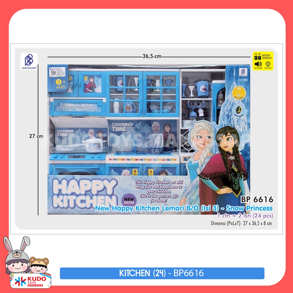 MAINAN MASAK-MASAK KABIN KITCHEN SET FROSEN ELSA DAN ANA - BP6616