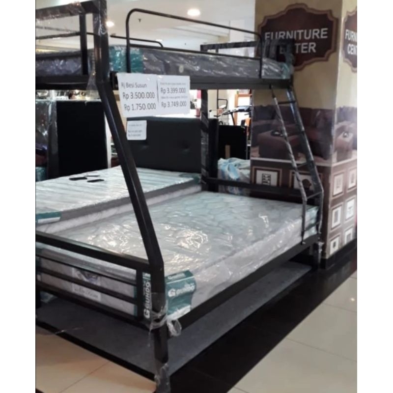 Ranjang Besi Susun 160x200 atas bawah