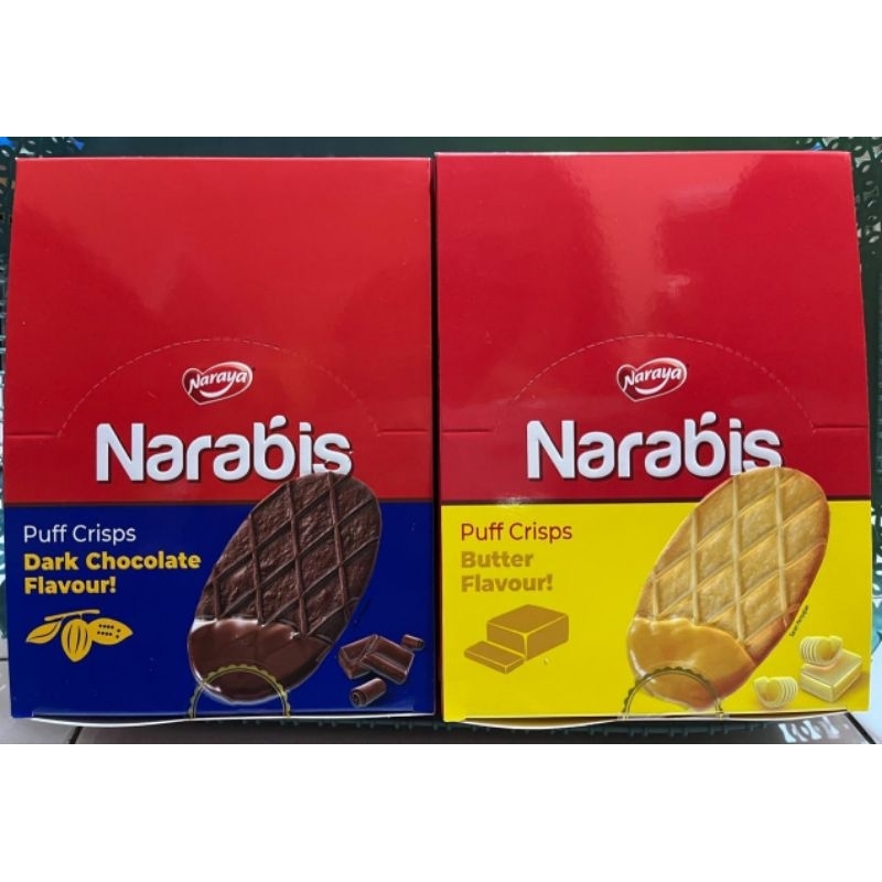 

(BISA COD) Narabis Puff Crisp 1 pack isi 20pcs Naraya Narabis Dark Chocolate/ Narabis Butter isi 20 pcs