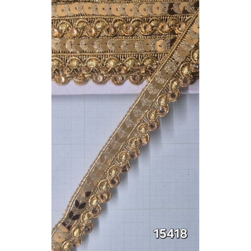 Renda emas payet india 15418