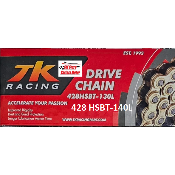 RANTAI TK RACING CHAIN 428 / 415 { HS / HPO (O ring) / HSBT} 110L 120L 130L 140L 150L TK DRIVE GOLD 
