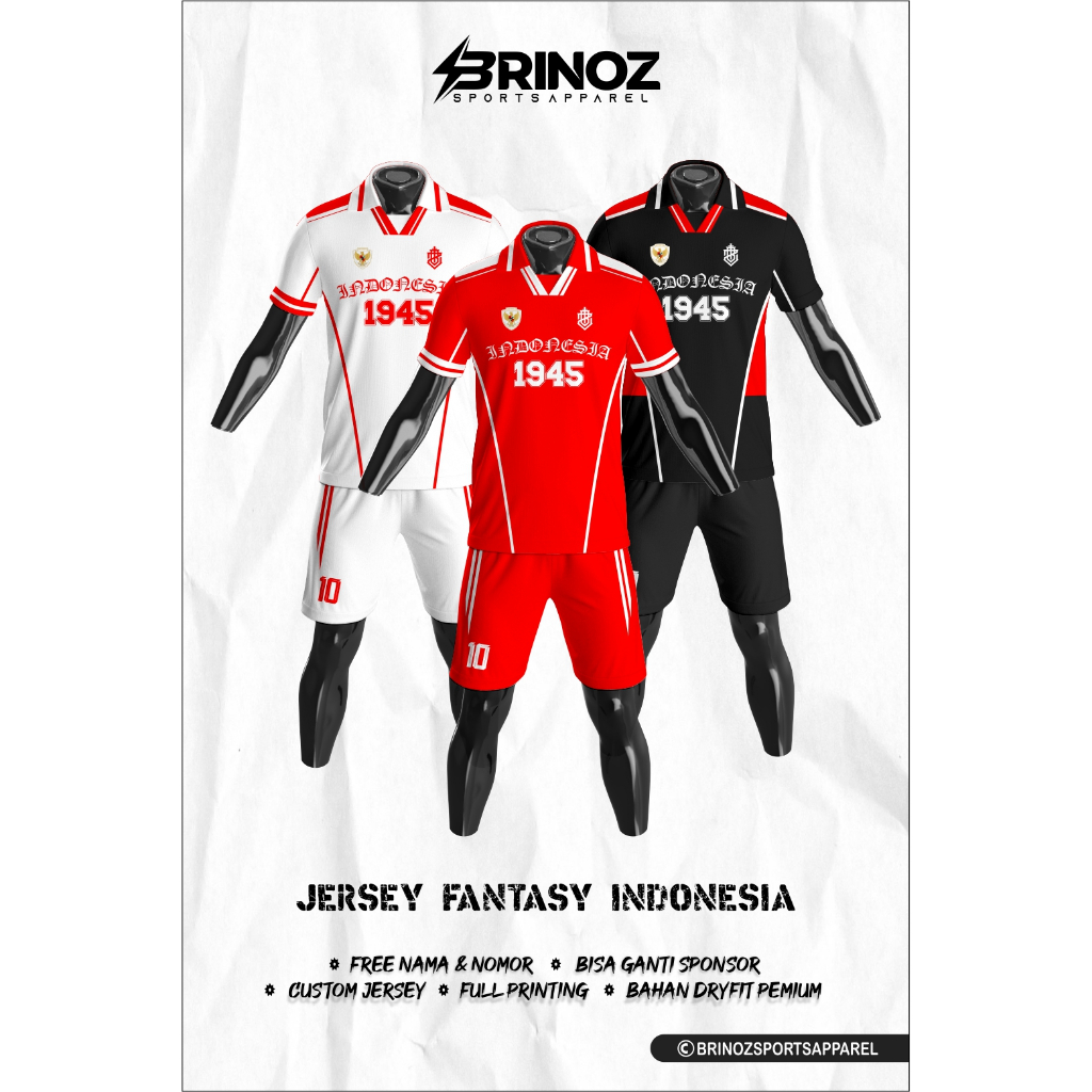 JERSEY FANTASY TIMNAS INDONESIA / JERSEY TIMNAS / FANTASY JERSEY