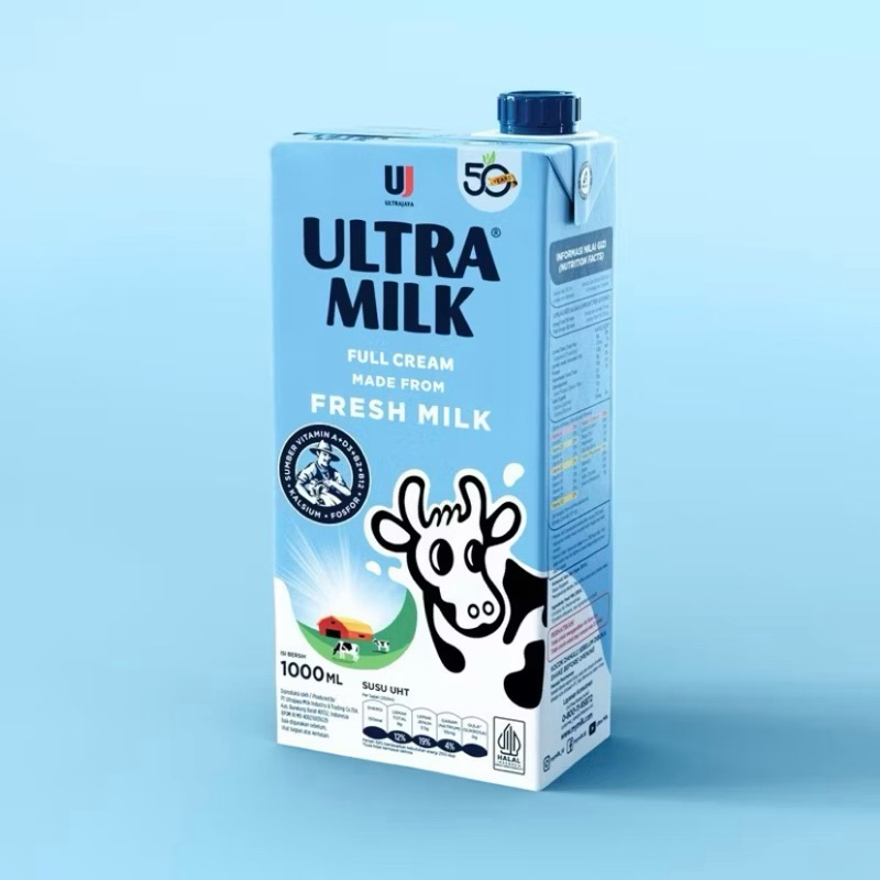 Susu Ultra Milk Plain 1000ml / UHT Plain 1000ml