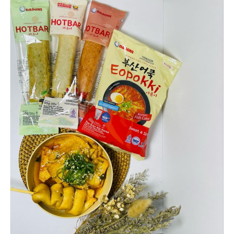 

(Halal, Lezat) DASONI - BUNDLE Eopokki dengan Bumbu + Mix Hotbar (3 pcs) - Jajanan Korea