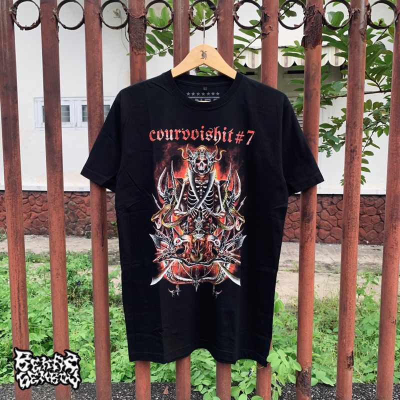 TSHIRT COURVOISHIT#7 Kaos Band Lokal Official y2k vintage rock metal hardcore punk seringai dead squ