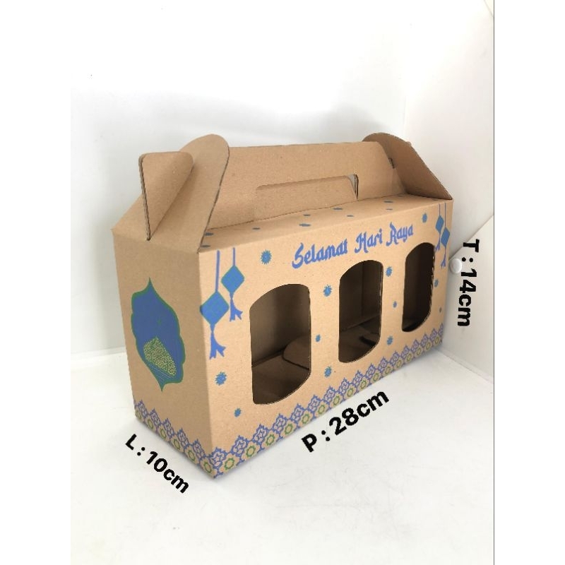 

2pcs GABLE BOX EFLUTE LEBARAN IDULFITRI 28x10x12/14