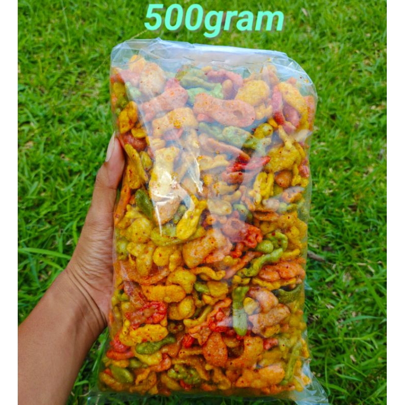 

KERUPUK SEBLAK IKAN JADUL PEDAS BANTET 500gr sambal asli