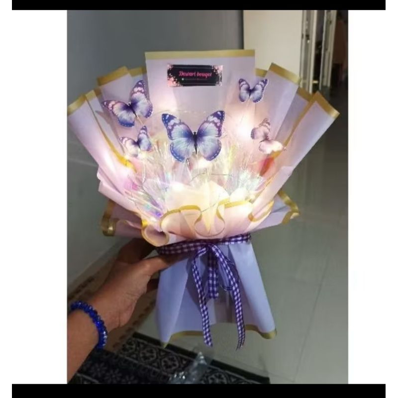 buket kupu kupu / buket kupu kupu led / buket wisuda