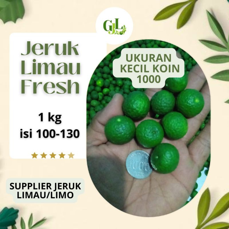 

Grosir Jeruk Limo/limau/sambel 1 Kg Ukuran Kecil Baso Aci Isi 110-130 per kg