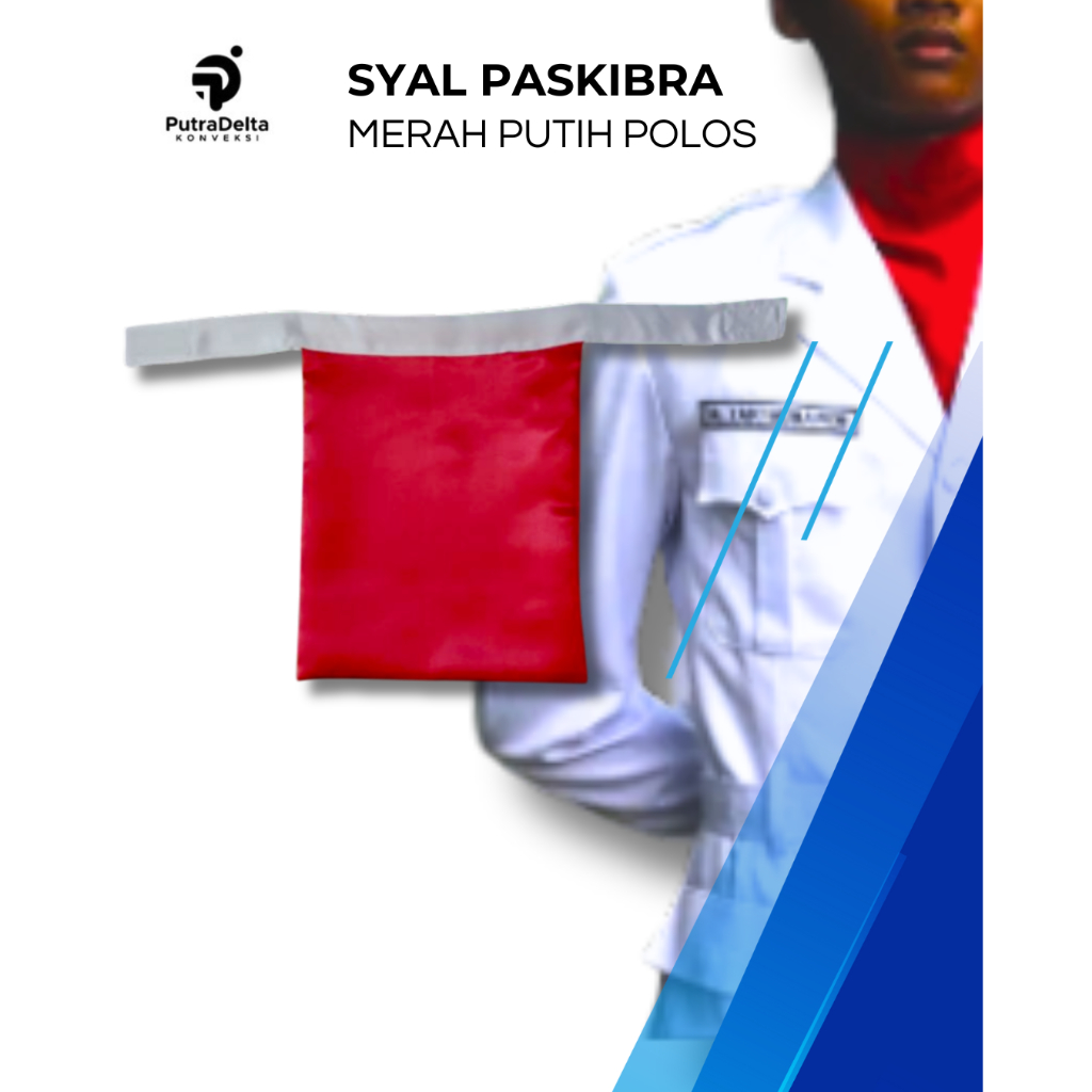 SYAL PASKIBRA MERAH PUTIH / SLAYER PASKIBRA / SYAL UPACARA / SCARF PASKIBRA MERAH PUTIH DAN MERAH PO