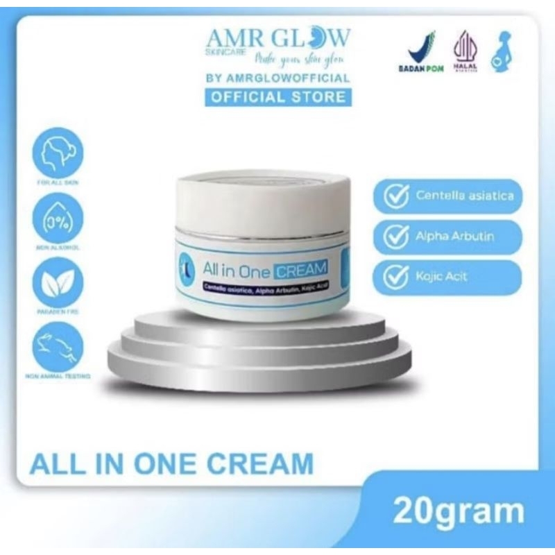 CREAM ALL IN ONE AMR GLOW ORIGINAL BPOM