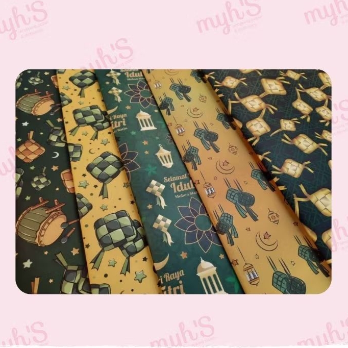 

Kertas Kado Motif Lebaran / kertas kado idul fitri / kertas kado sansan wawa