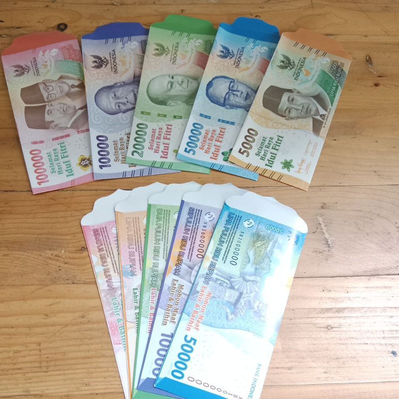 

100 Lembar...Amplop Lebaran Motip Uang Mainan Jumbo