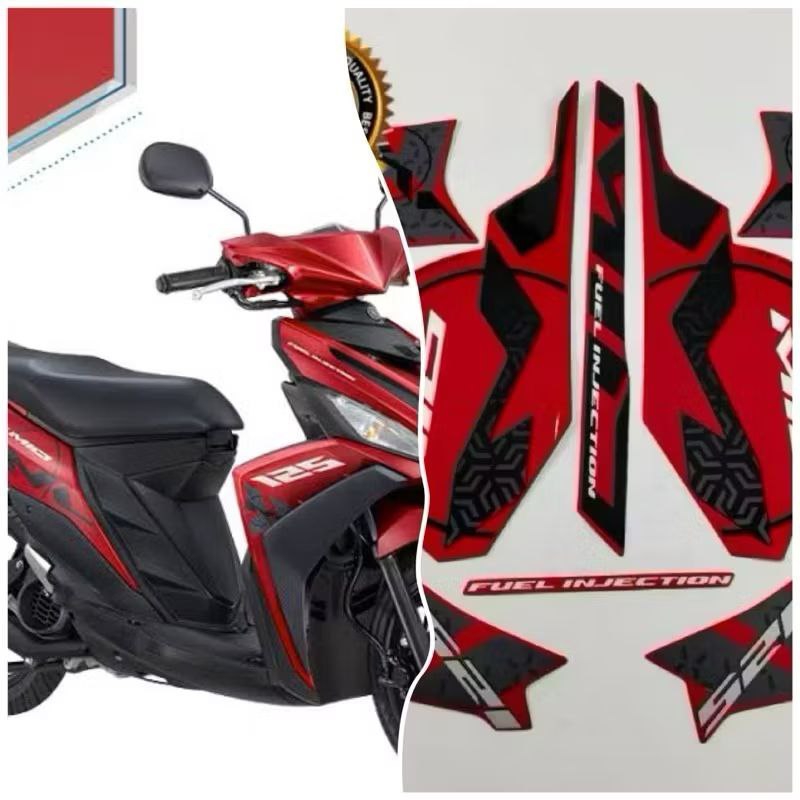 striping original Yamaha Mio M3 125 merah red tahun 2015