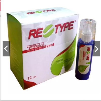 

1 lusin isi 12 Tip Ex Cair Retype Correction Pen Blue Metal Tip 7800MT