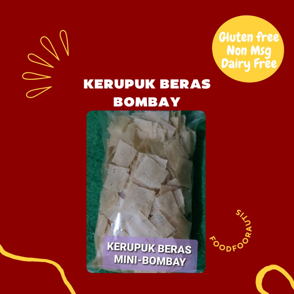 

Kerupuk Beras Bombay Gluten Free Non Msg