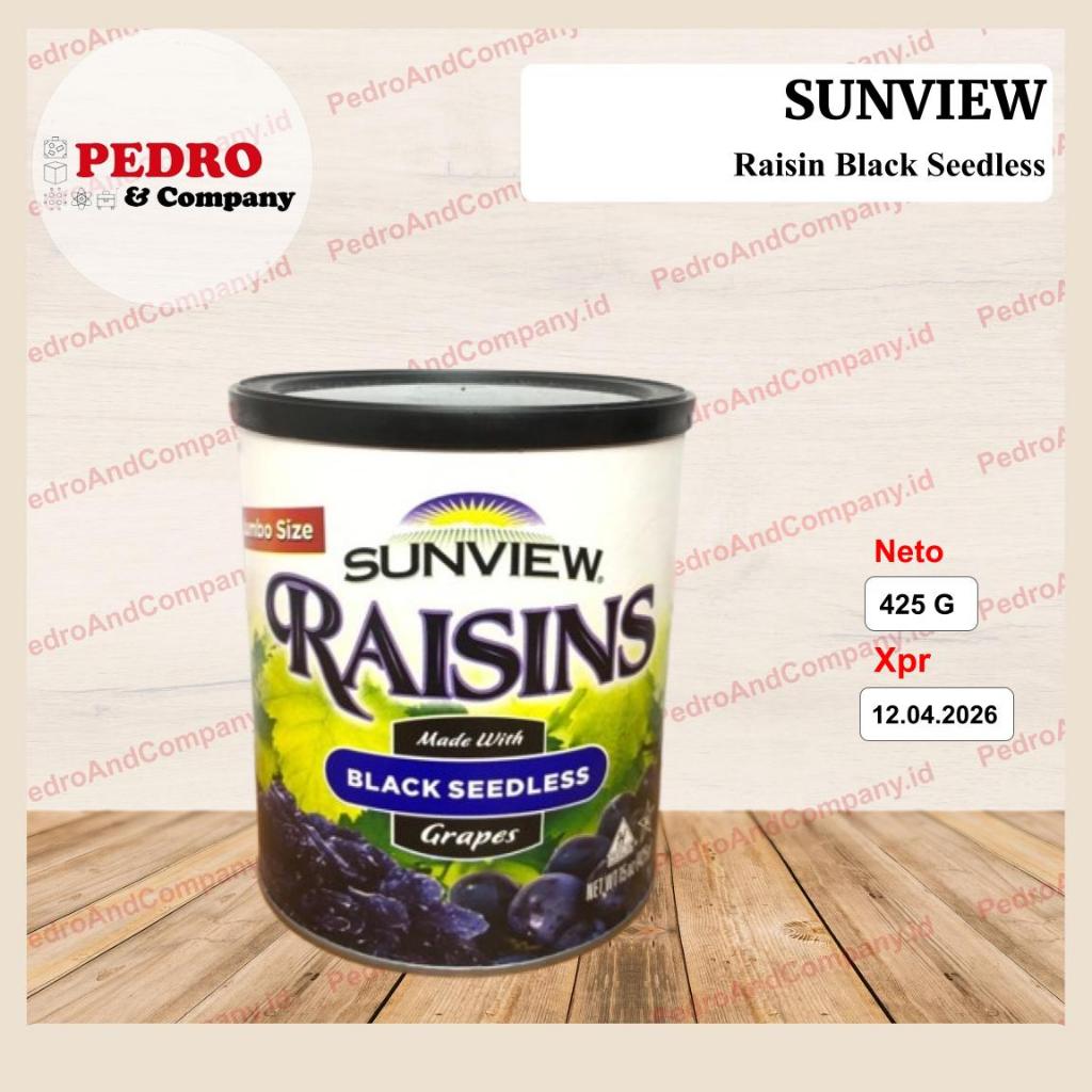 

Sunview raisins black seedsless 425 gram - kismis tanpa biji (hitam)