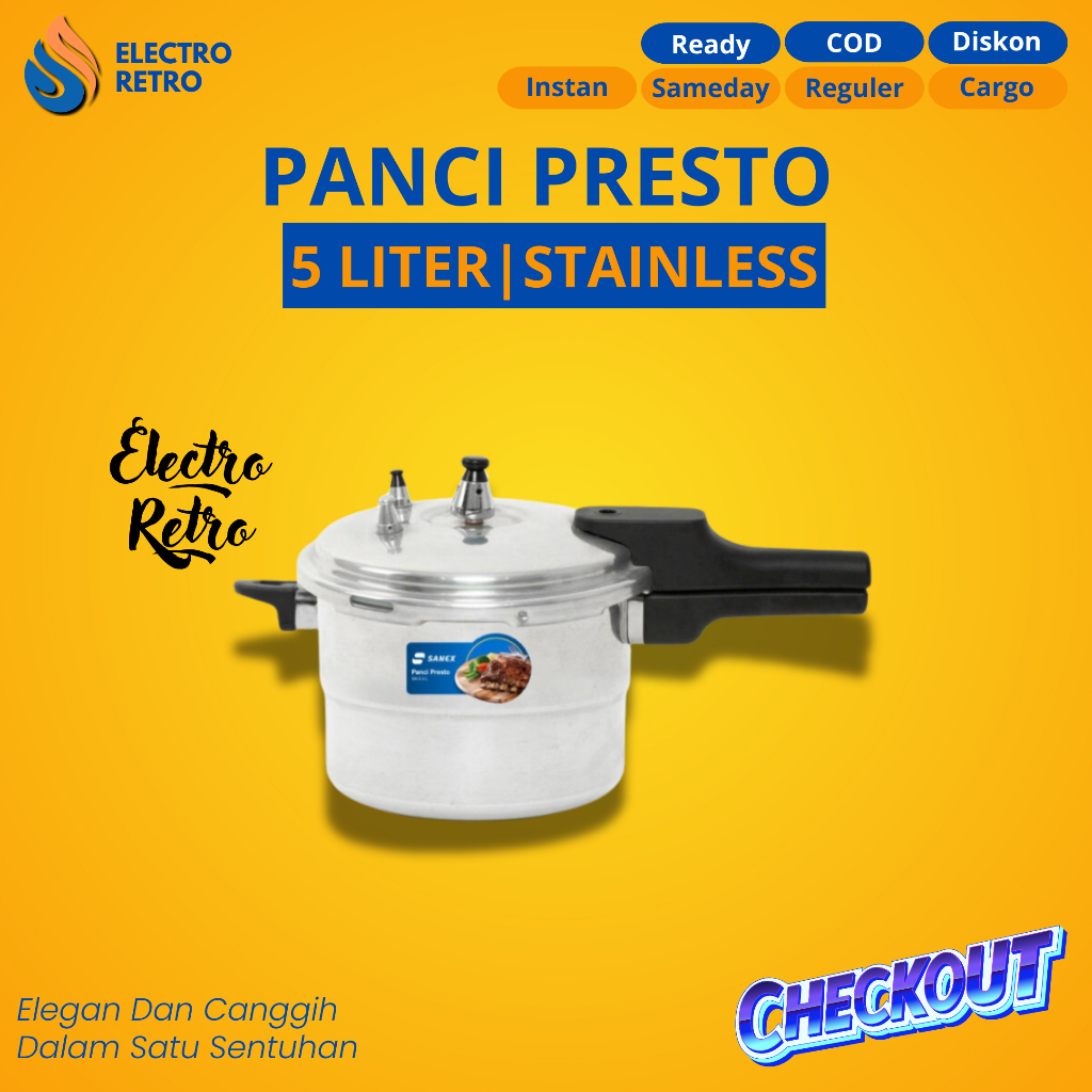 PANCI PRESTO 5 LITER SANEX STAINLESS PANCI SANEX 5 LITER PRESTO