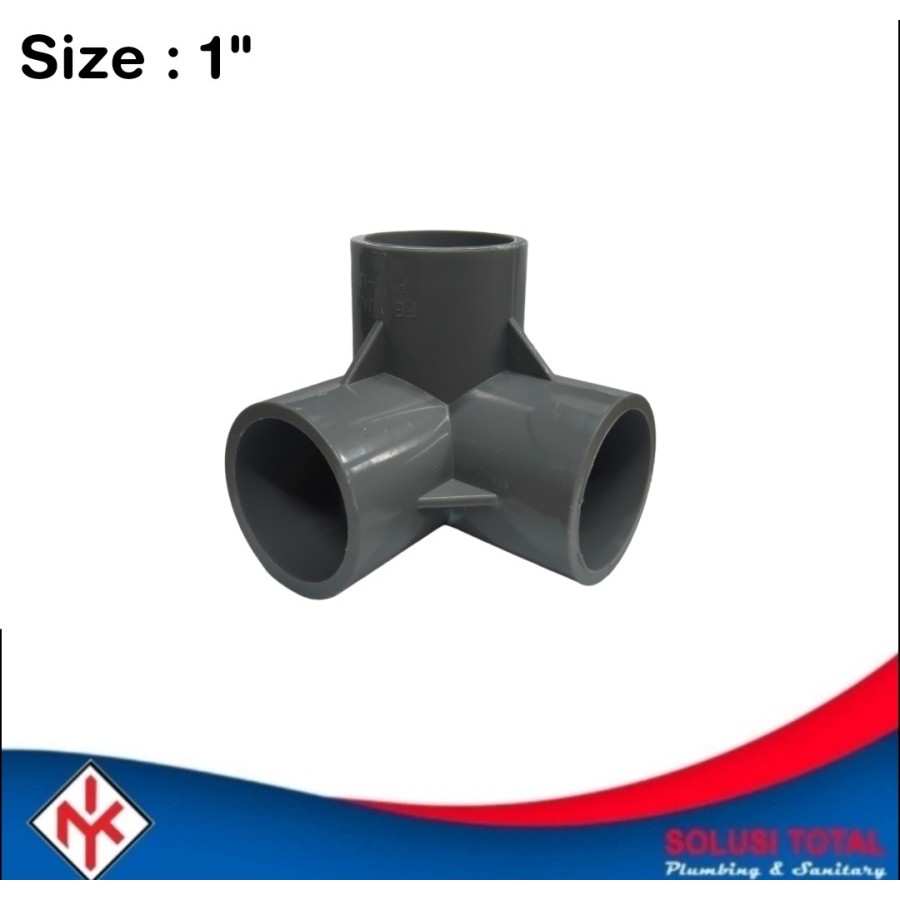 Tee Elbow - Tee 3 way 90° 1 Inch PVC 1" / 32mm Nakama - ABU ABU