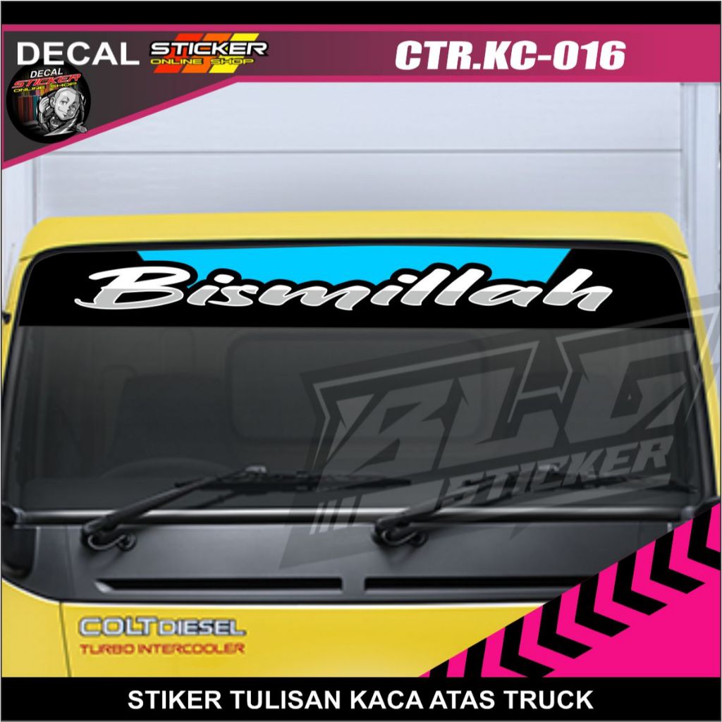 STIKER KACA DEPAN TRUCK CANTER DECAL MOBIL VARIASI