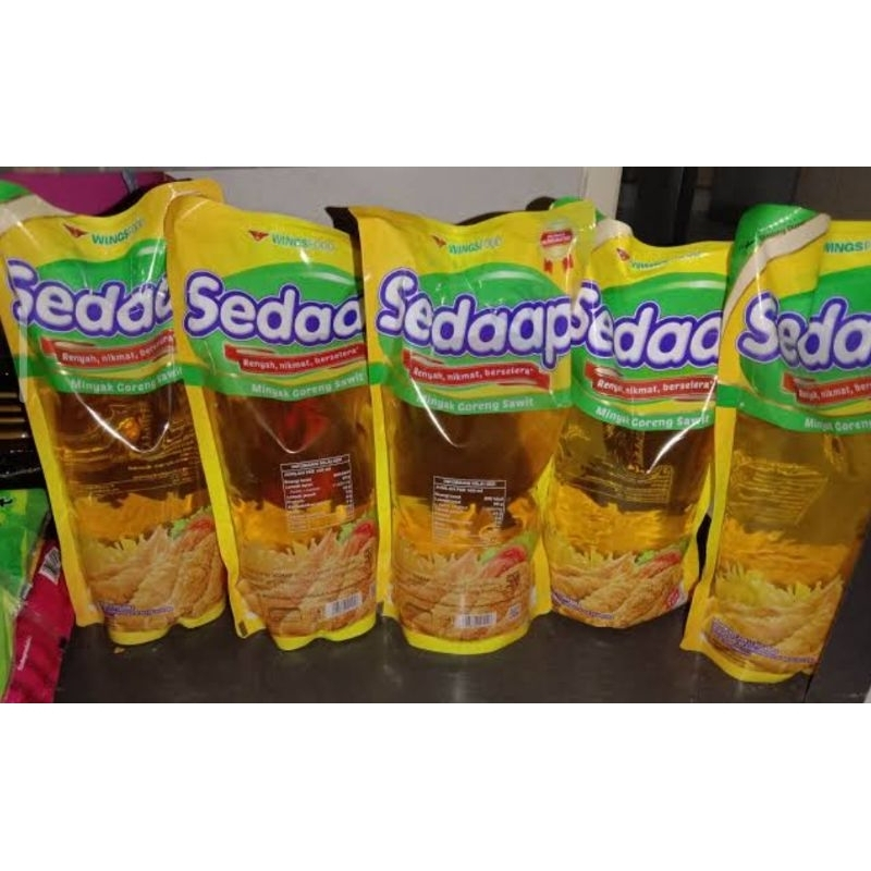 

MINYAK GORENG SEDAAP 1LITER PER 1/2 KARTON ISI 6POUCH