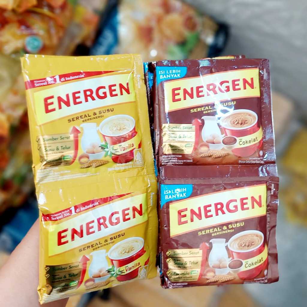 

ENERGEN SEREAL & SUSU RASA COKLAT/VANILA 30gr