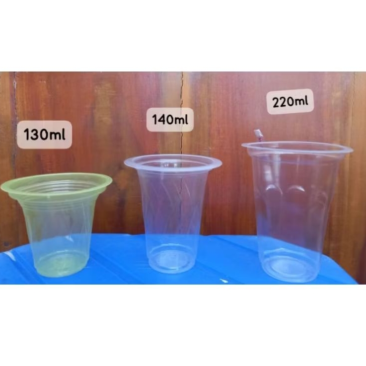 (50 pcs) CUP PLASTIK 220ML / CUP 130 ML/ GELAS 220 ML/ GELAS 130 ML