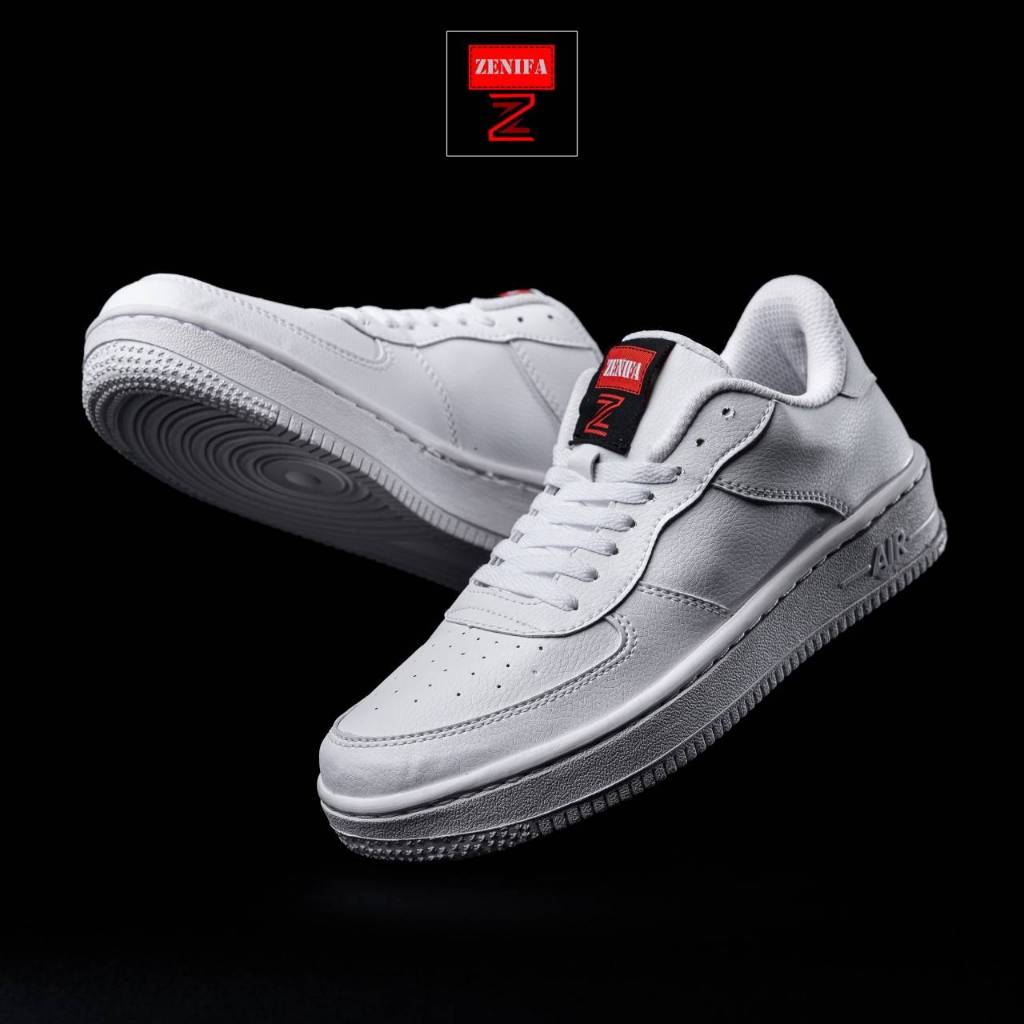 Sepatu Pria & Wanita Triple White Sneakers Putih Zenifa 2025