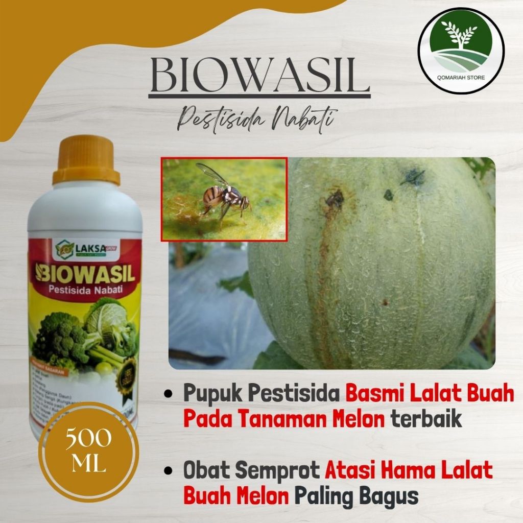 Pupuk Semprot Basmi lalat Buah Melon Terbaik - Laksa Biowasil Pestisida Nabati 500 ML