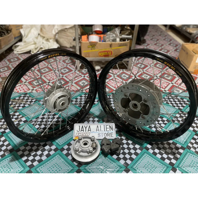 Paket Velg Takasago Excel Asia KW Set Bahan Velg Alumunium Motor CBR 150 New/New CB150 Facelift/Mega