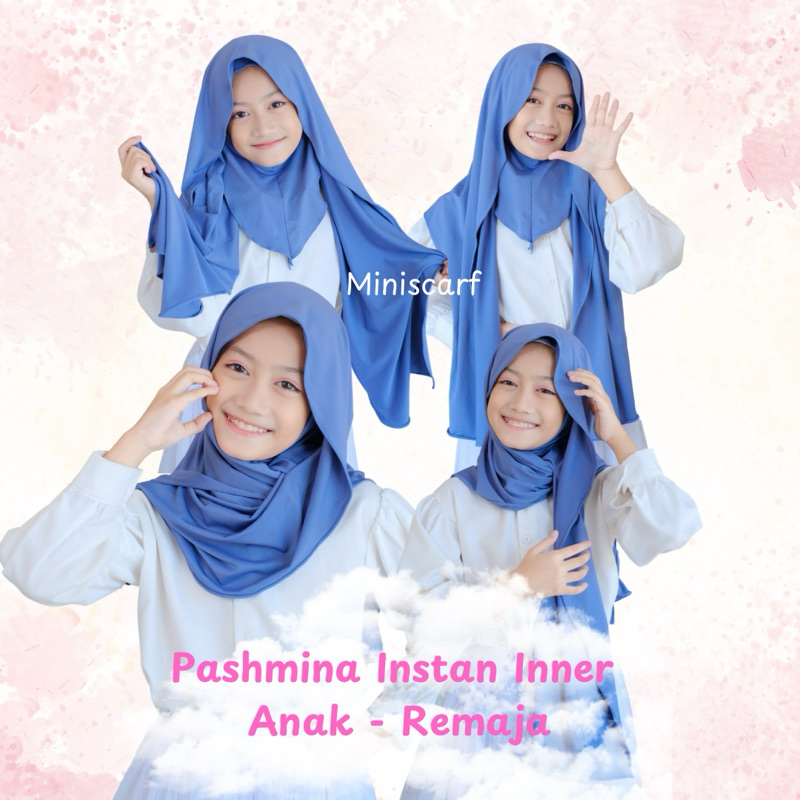Pashmina Instan Inner Anak Remaja Pashmina instan Anak Jersey