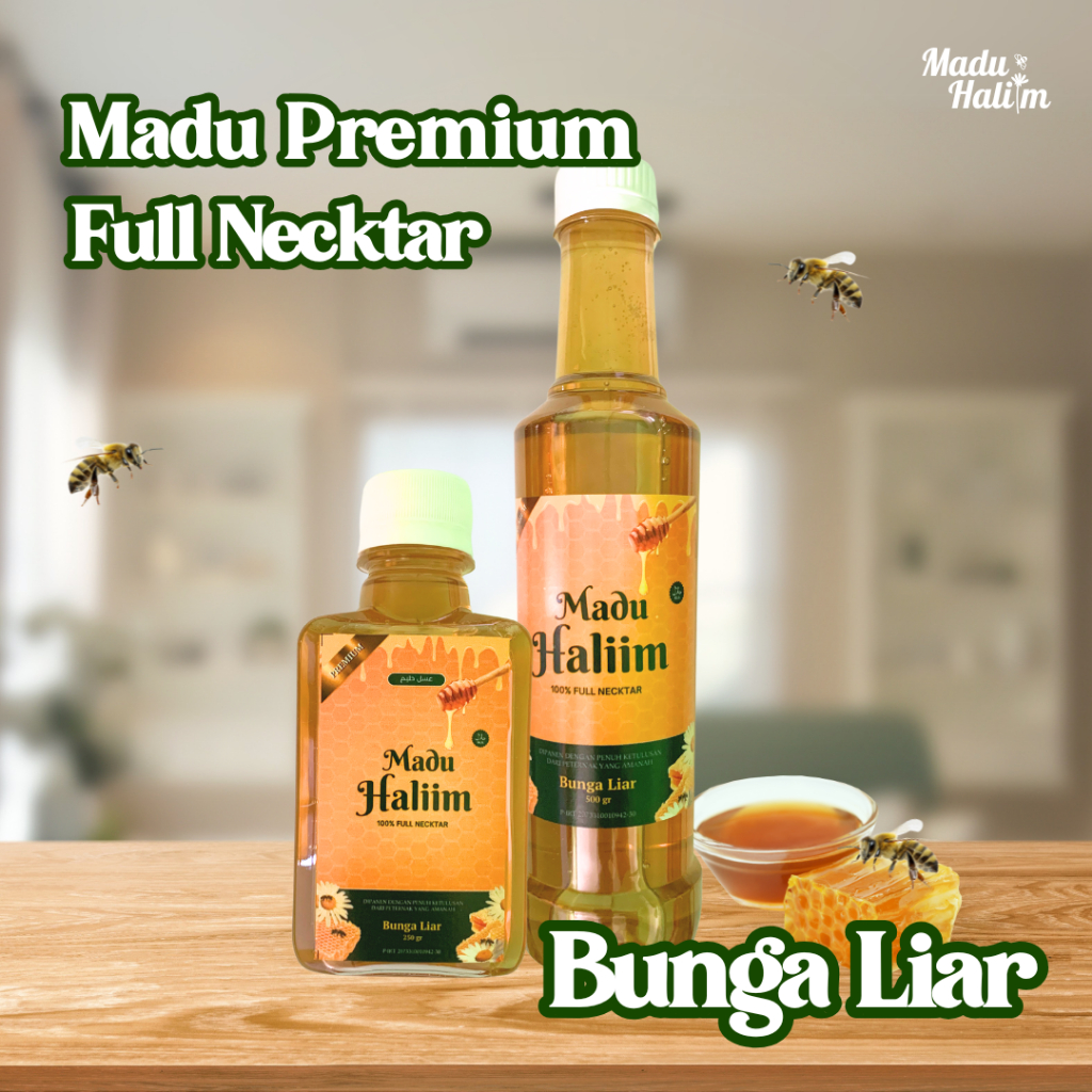 

Madu Bunga Liar - Madu Haliim Premium Full Nektar