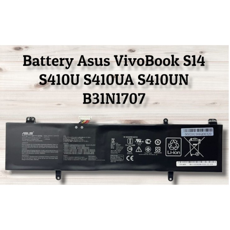 original NEW  Baterai batre battery batery laptop Asus Vivobook B31N1707 S14 S410 S410U S410UN X411U
