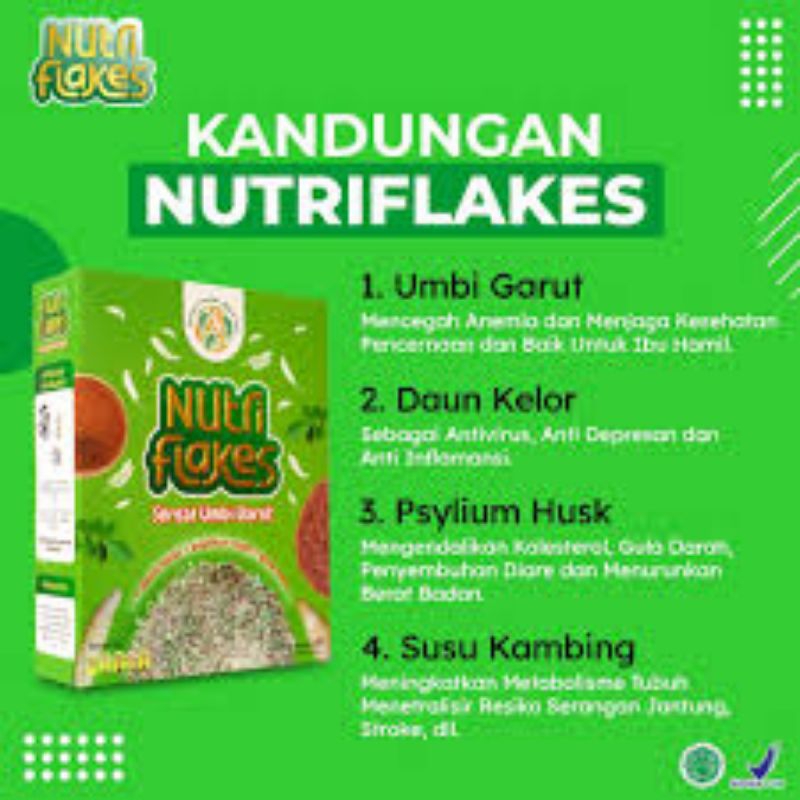 

Nutriflakes Sereal Umbi Garut - Ampuh Mengatasi Asam Lambung, Maag Dan Gerd