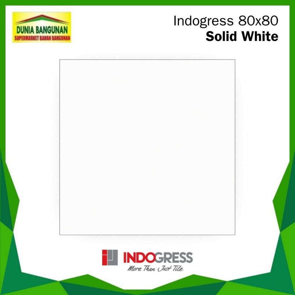 Granit 80x80 Indogress Solid White Granit Lantai Marmer Glossy / Granit Dinding