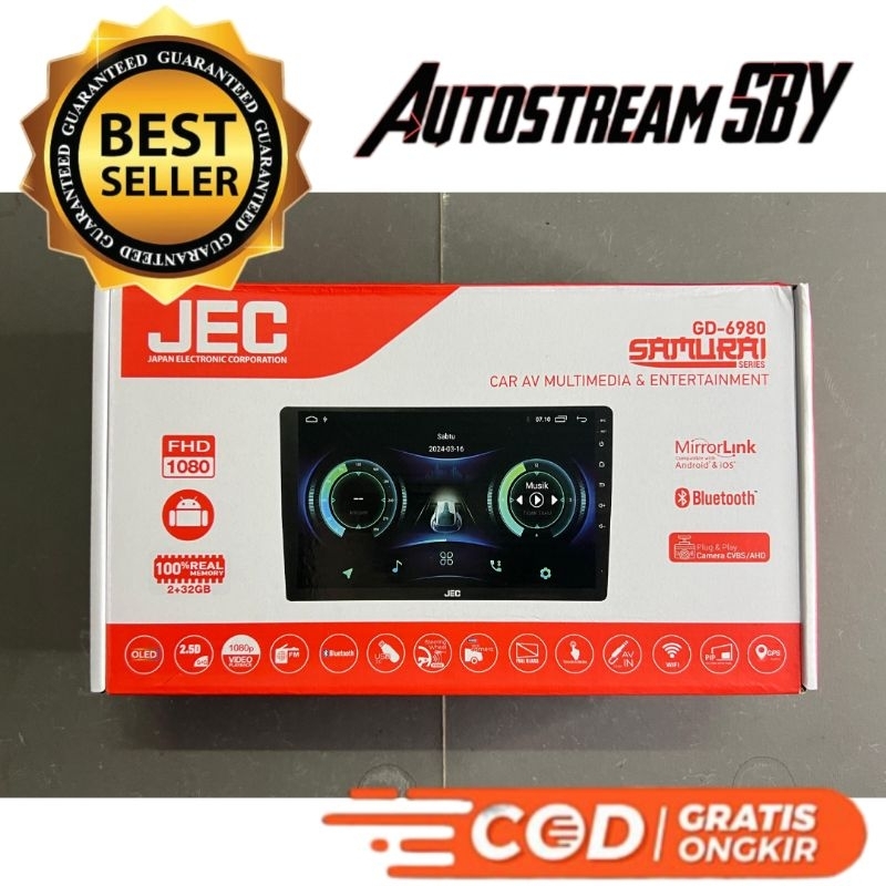 Head Unit Android JEC 9 Inch RAM 2/32GB | Head Unit Mobil, Android Mobil, Head Unit JEC