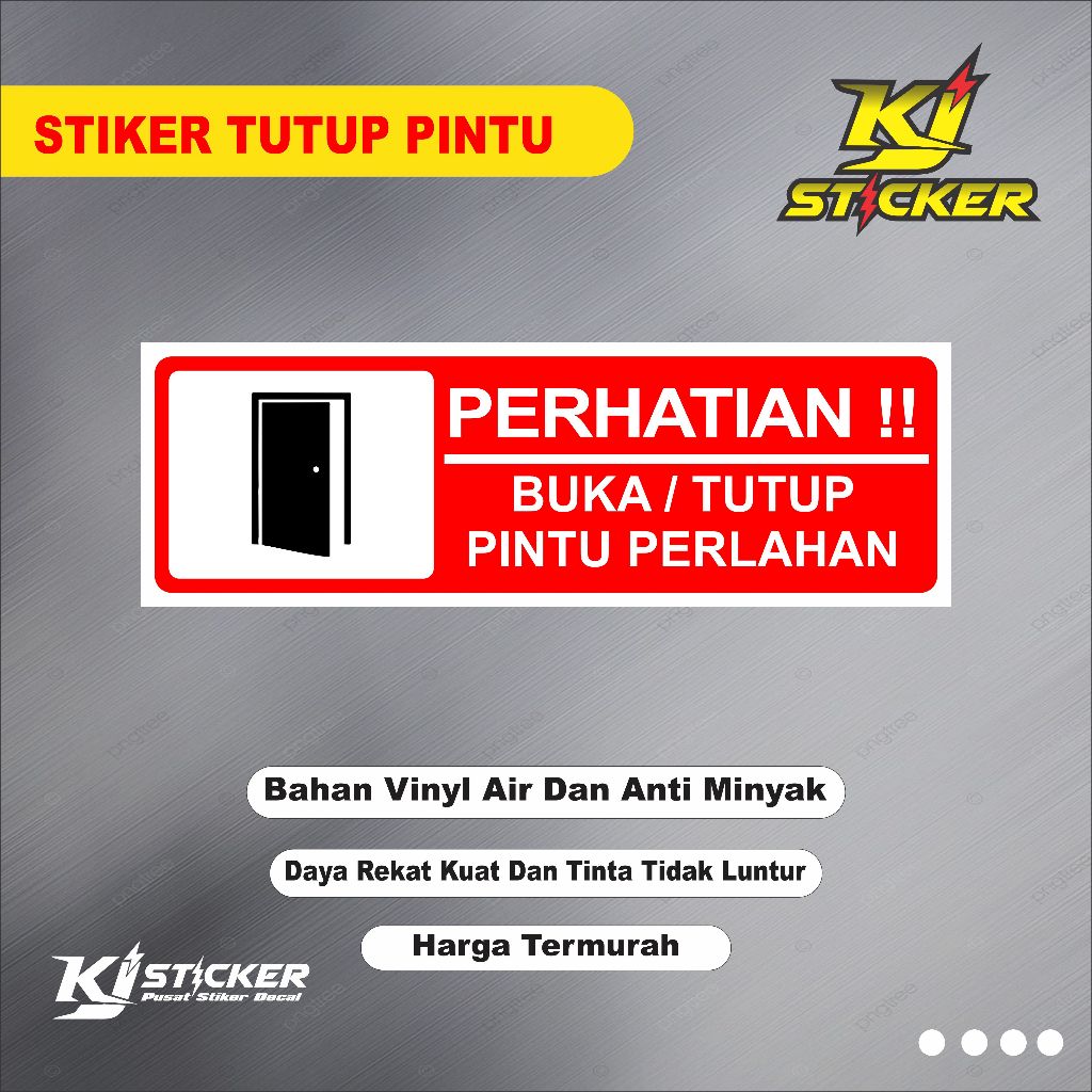 

KJ STIKER Promo Stiker Buka Tutup Pintu Perlahan / Stiker Pintu / Bahan Vinyl Anti Air