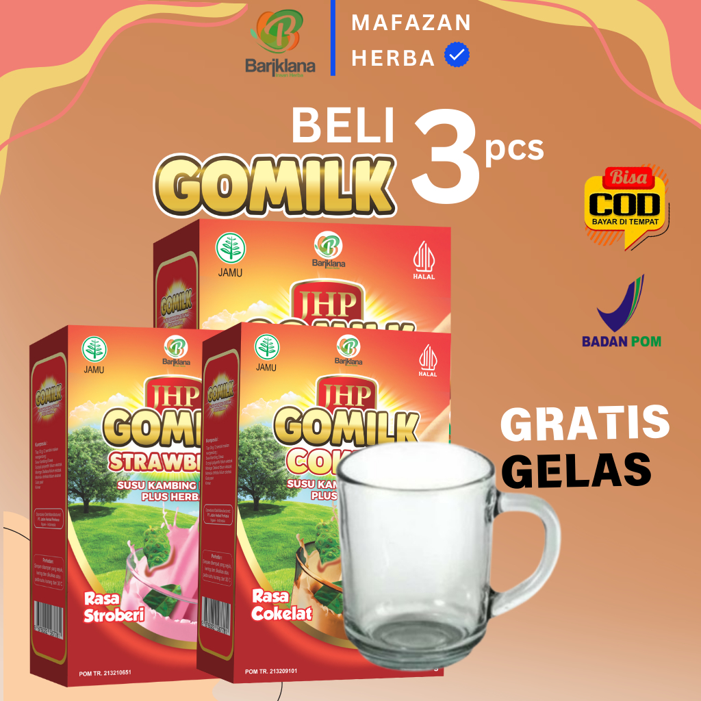 

[ 3 BOX GRATIS GELAS ] GOMILK Susu Kambing Etawa Plus Herbal | Nutrisi Penambah Berat Badan dan Nafsu Makan