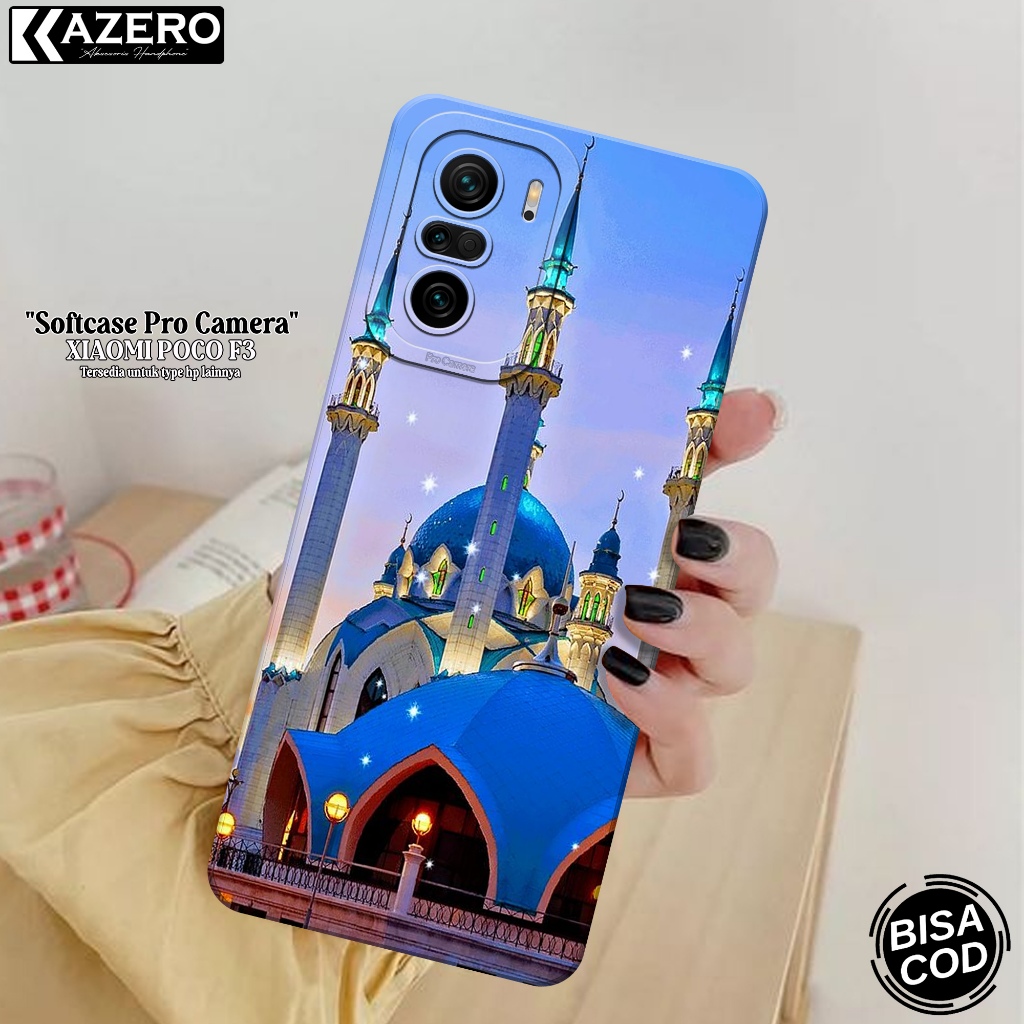 KAZERO - Case Hp Xiaomi Poco F3 - Fashion Case Masjid - Pro Camera - Softcase Xiaomi Poco F3 - Kesin