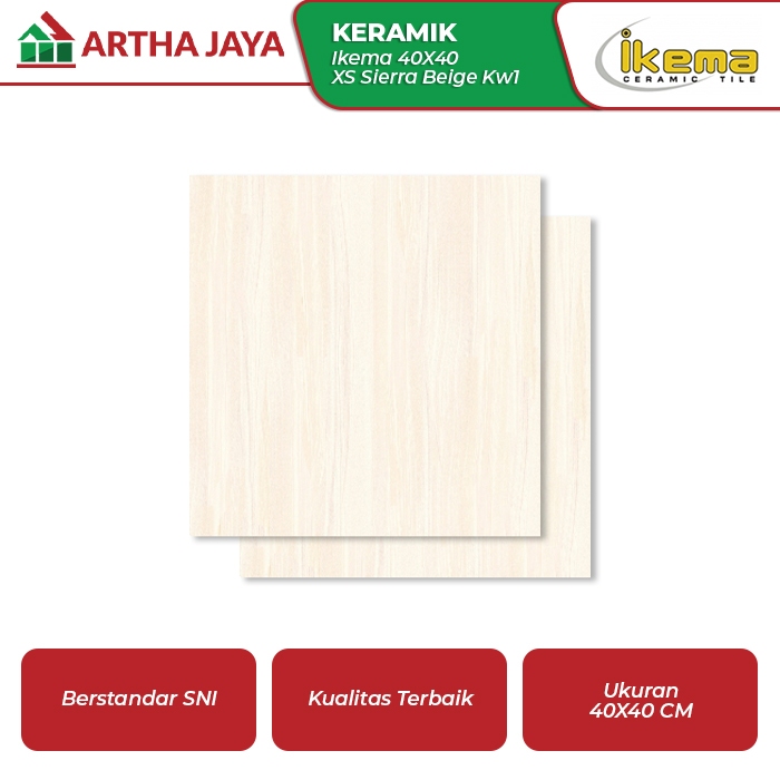 IKEMA 40X40 XS SIERRA BEIGE KW1 KERAMIK LANTAI