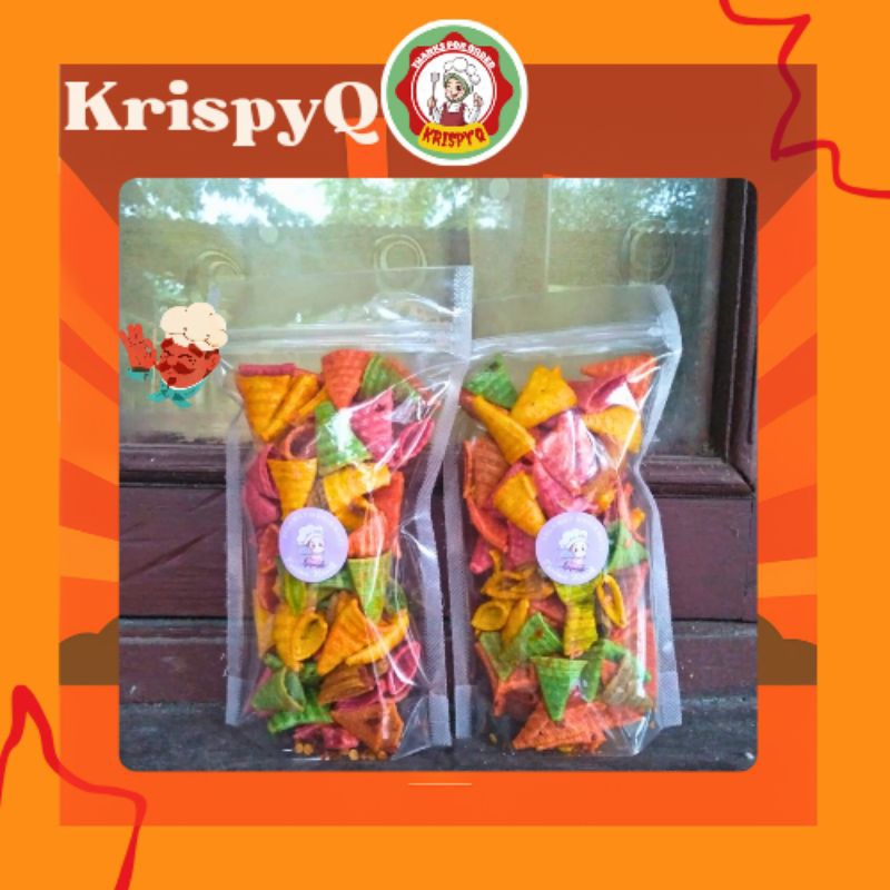 

KrispyQ Keripik Kerucut Pelangi Asli karawang