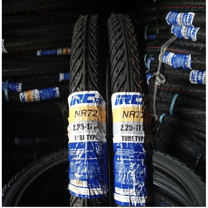 BAN LUAR DEPAN IRC NR 72 225-17 RING 17 BUKAN TUBELES BAN UNTUK SEMUA MOTOR