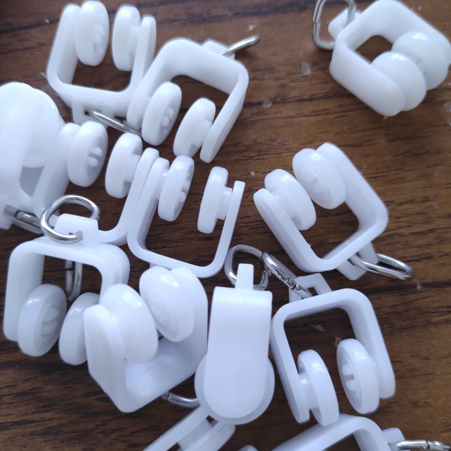 Roda Rel Tiang Batang Besi Gorden Rel Flexible Lengkung Tekuk 10biji