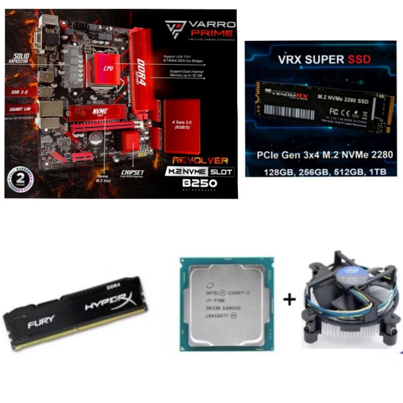 Paket Processor Intel Core i7 7700 Gen 7 LGA 1151 DDR4 NVME