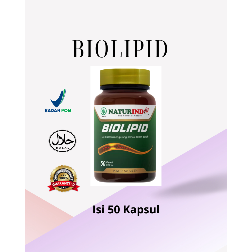 Naturindo Biolipid Obat Herbal Kebas Kolesterol Tinggi