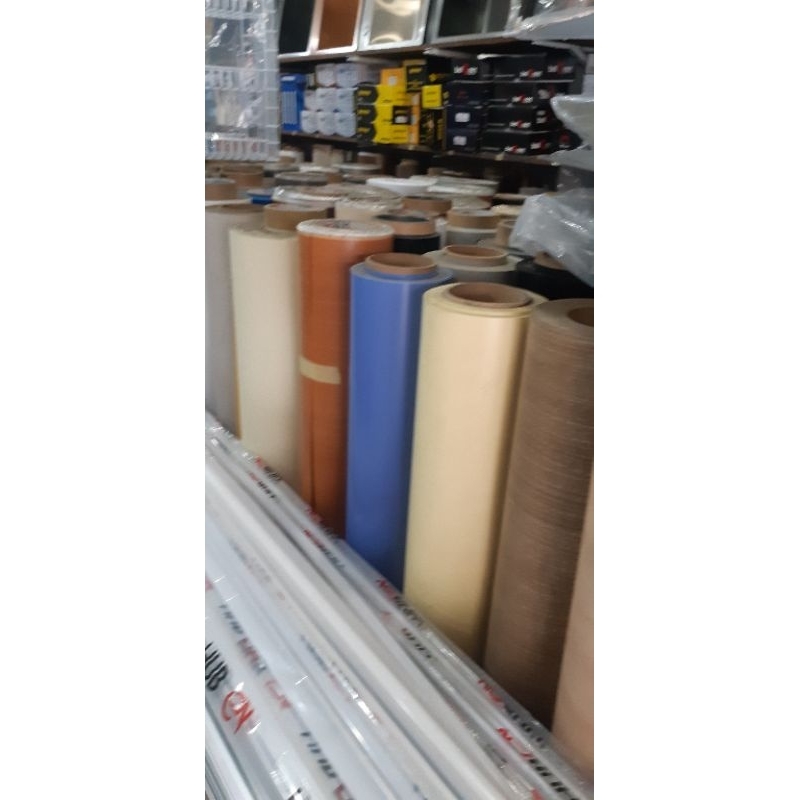 PVC Sheet Huben / pelapis triplek furniture / pvc laminates permeter warna polos
