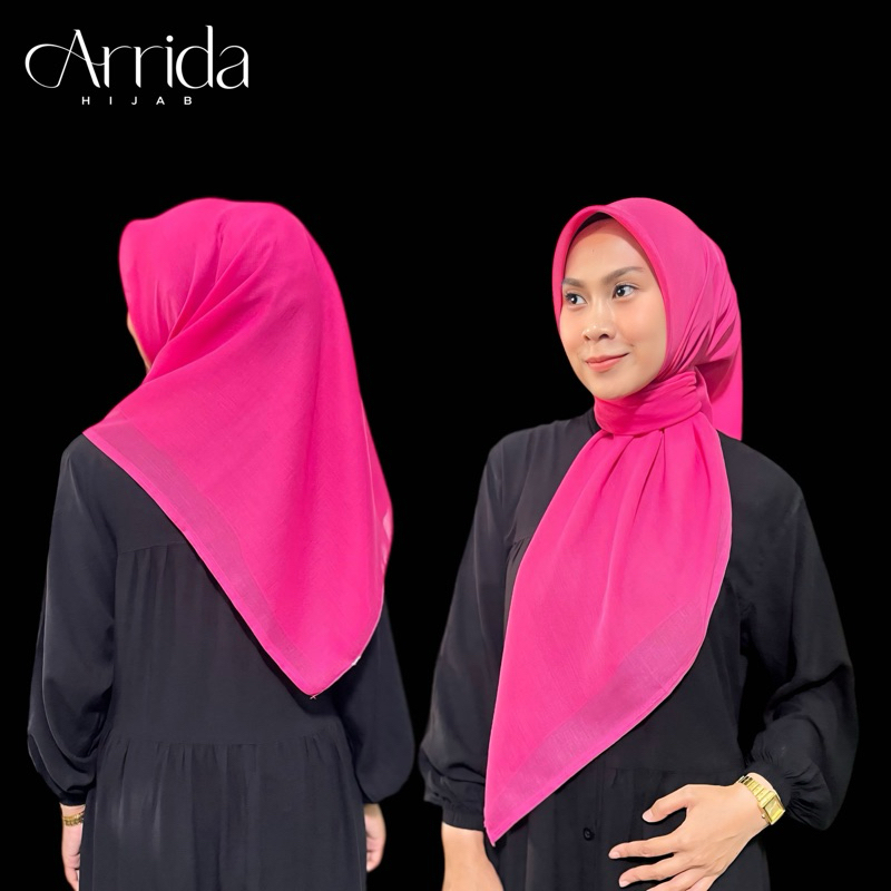 Segiempat Paris Pink Fanta 110x110 / Hijab Paris Pink Fuschia / Segiempat Paris Fuchia / Jilbab Pink